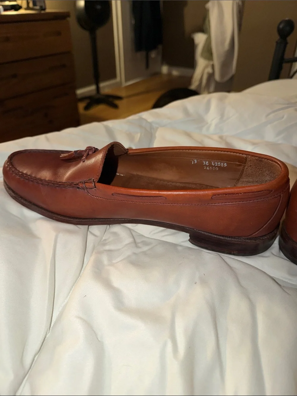 Allen Edmonds Tassel Loafers in Cognac Brown
